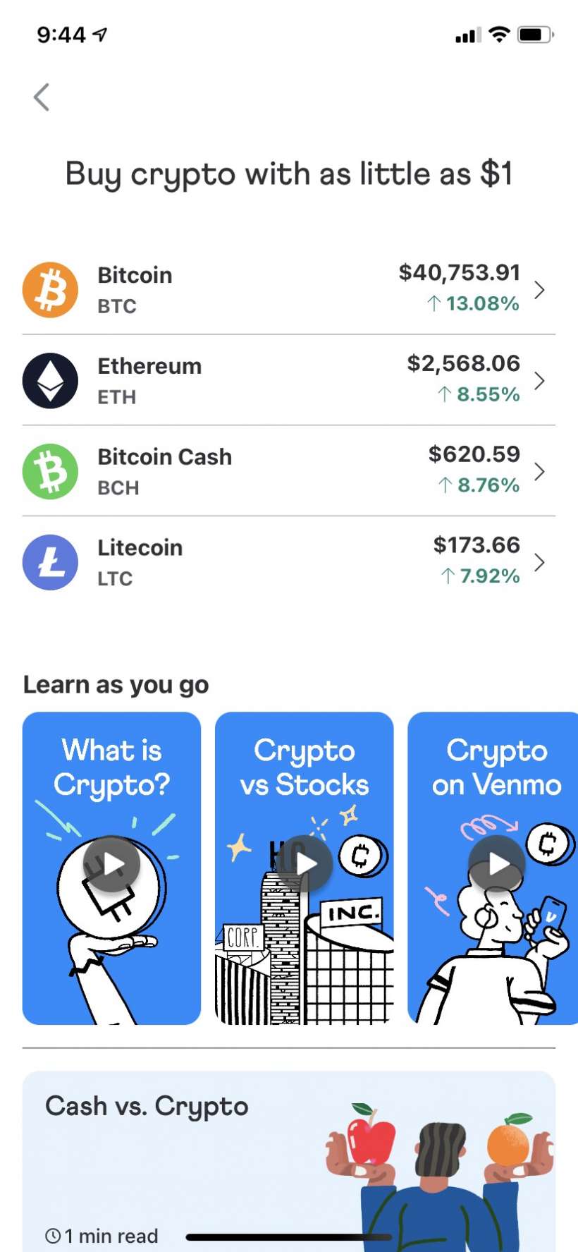 can you buy crypto on venmo